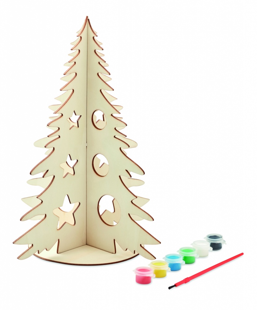 Logo trade promotional merchandise image of: DIY wooden Christmas tree