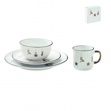 Logo trade advertising products picture of: 4 piece ceramic place setting