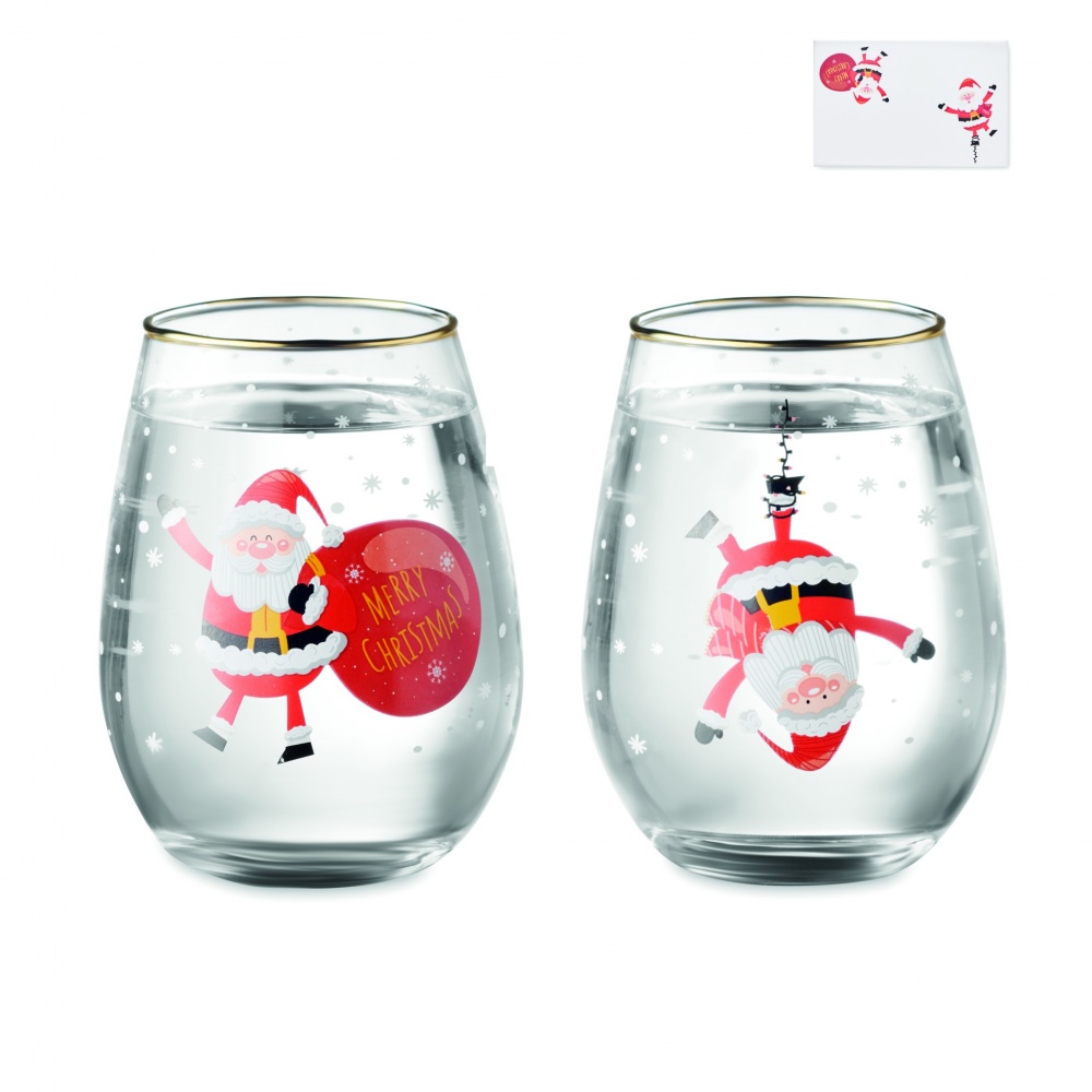 Logo trade corporate gift photo of: Set of 2 Christmas glasses