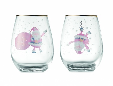 Logo trade advertising product photo of: Set of 2 Christmas glasses