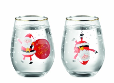 Logo trade promotional product photo of: Set of 2 Christmas glasses