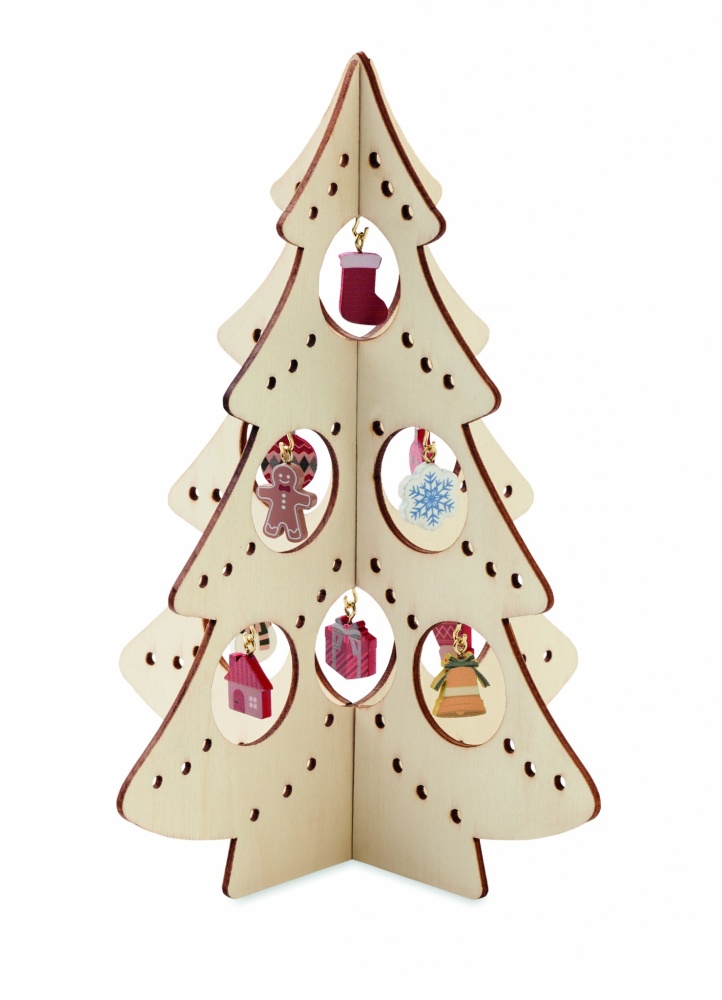 Logotrade promotional product picture of: Wooden Xmas tree decoration