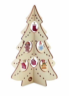 Logotrade promotional giveaway image of: Wooden Xmas tree decoration