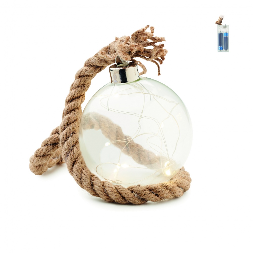 Logotrade promotional merchandise picture of: Glass bauble LED light