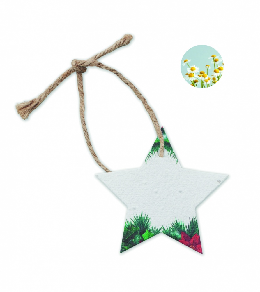 Logotrade promotional giveaways photo of: Seed paper Xmas ornament