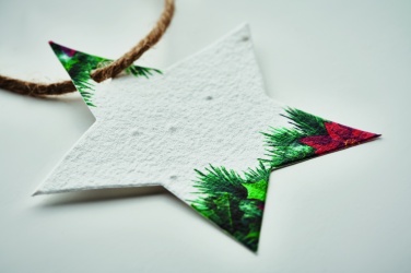 Logo trade promotional giveaway photo of: Seed paper Xmas ornament