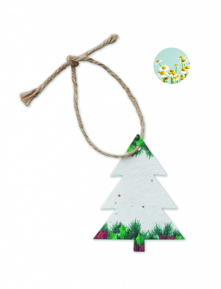 Logo trade promotional items image of: Seed paper Xmas ornament