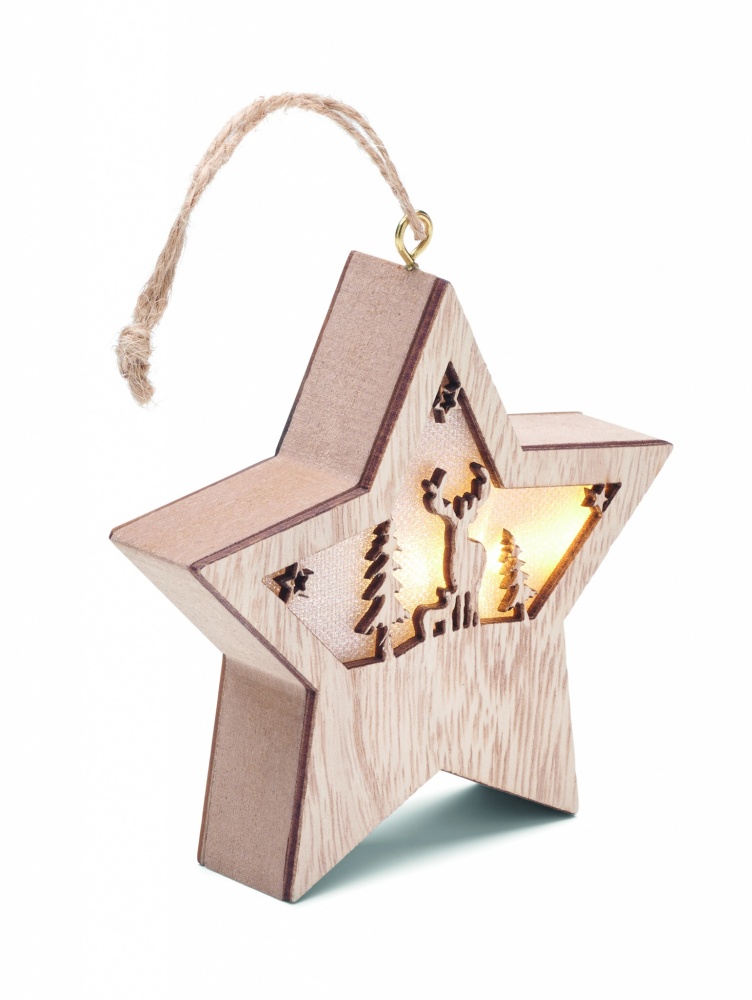 Logotrade promotional merchandise photo of: MDF star with light