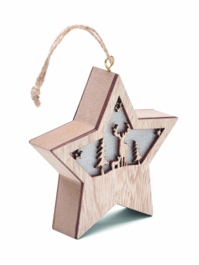 Logo trade promotional items picture of: MDF star with light