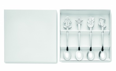 Logotrade promotional gift image of: Set of 4 Christmas tea spoon