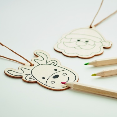 Logotrade corporate gift picture of: Drawing wooden ornaments set