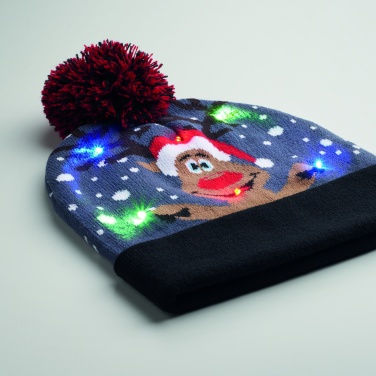 Logotrade promotional item image of: Christmas knitted beanie LED