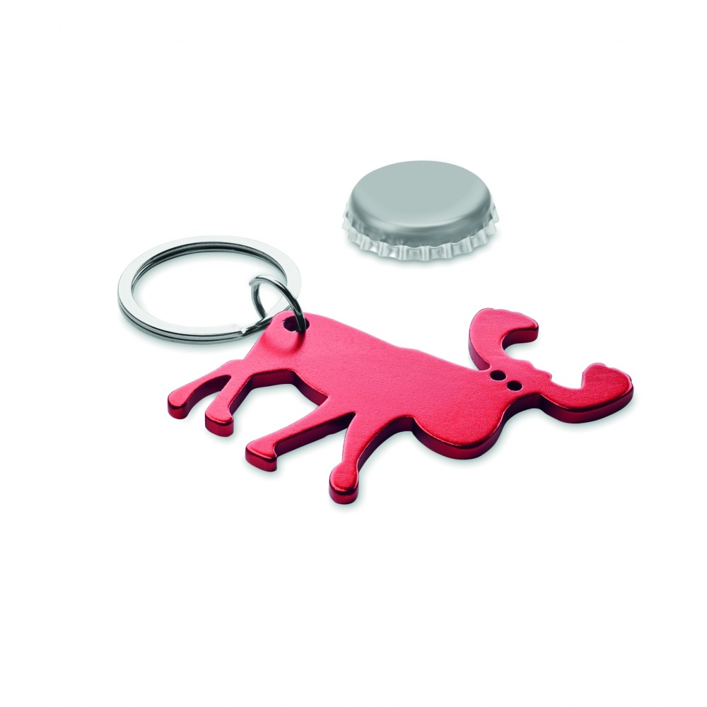 Logo trade advertising products picture of: Recycled aluminium key ring Pori