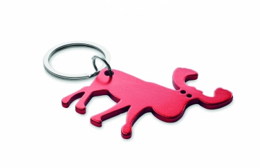 Logo trade promotional merchandise picture of: Recycled aluminium key ring Pori