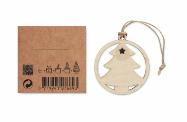 Logo trade promotional giveaway photo of: Wooden tree shape hanger