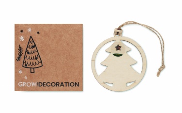 Logo trade business gift photo of: Wooden tree shape hanger