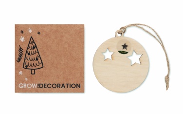 Logotrade promotional merchandise photo of: Wooden bauble shape hanger