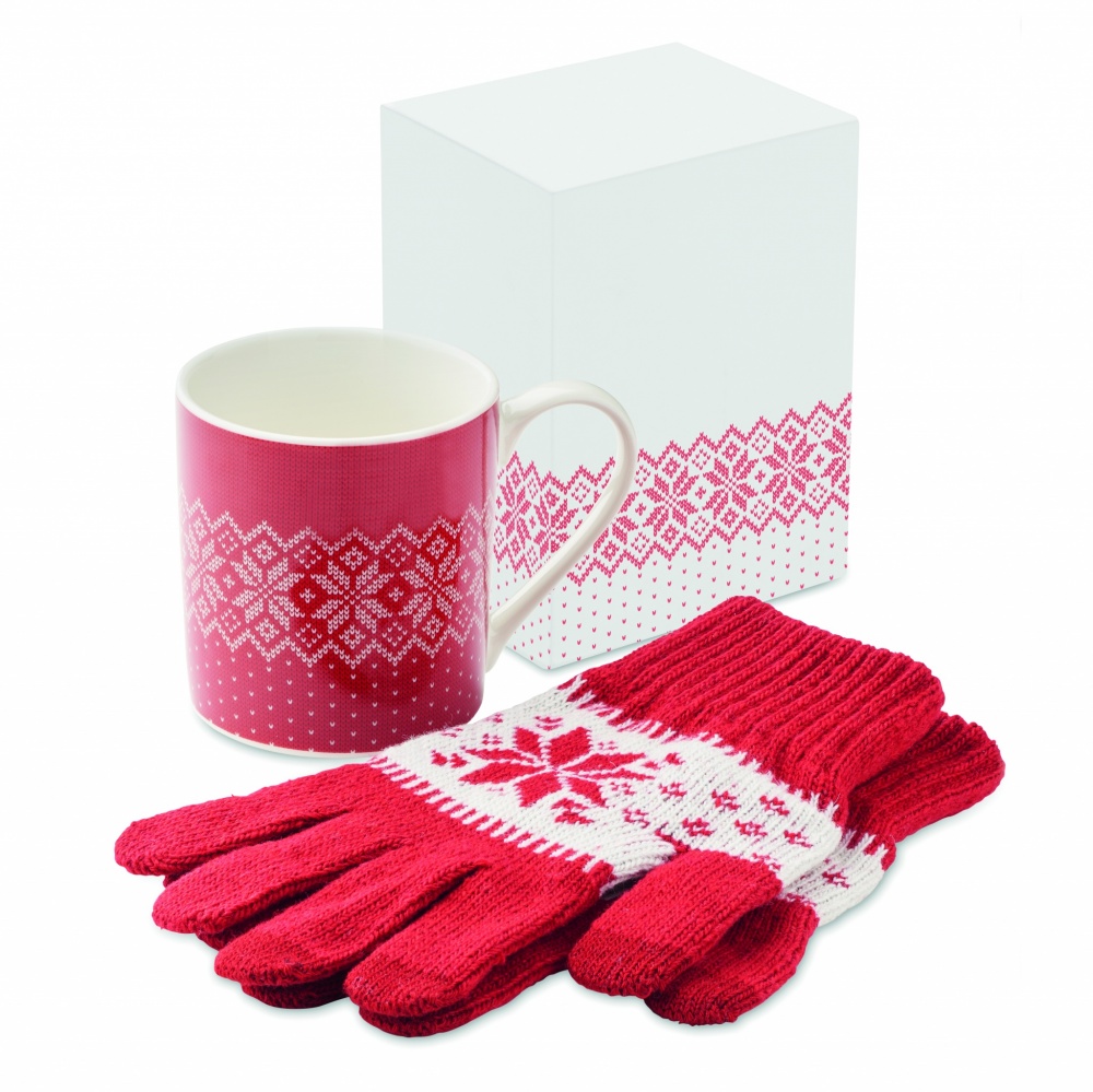 Logotrade promotional giveaway picture of: Winter gift mug and gloves set