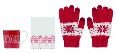 Logo trade promotional merchandise photo of: Winter gift mug and gloves set