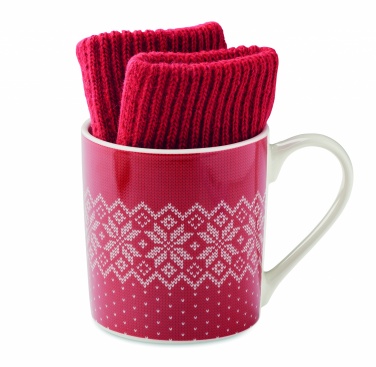 Logo trade promotional product photo of: Winter gift mug and gloves set