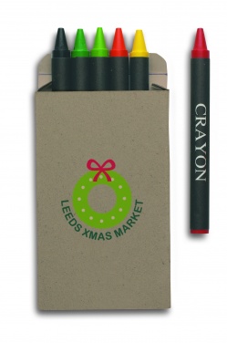 Logotrade corporate gifts photo of: Carton of 6 wax crayons