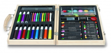 Logotrade promotional item picture of: Artist's set in wooden box