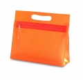 Transparent cosmetic pouch, Orange