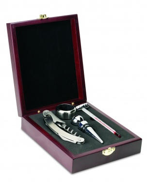 Logotrade promotional products photo of: Classic wine set in wooden box