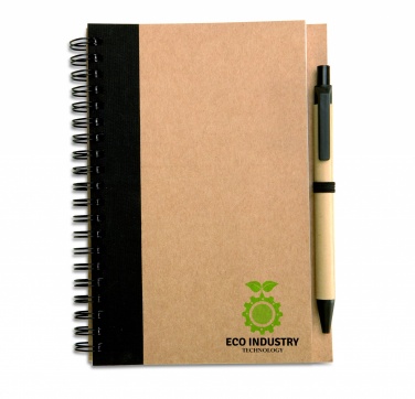 Logo trade promotional items image of: B6 recycled notebook with pen