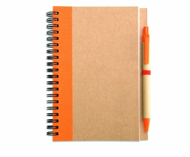 Logo trade corporate gifts picture of: B6 recycled notebook with pen