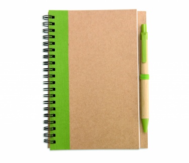 Logotrade promotional item image of: B6 recycled notebook with pen