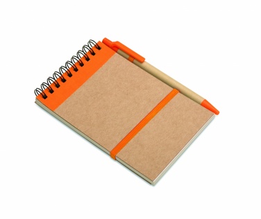 Logotrade promotional gift image of: A6 recycled notepad with pen