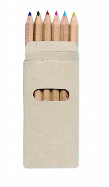 Logo trade promotional items picture of: 6 coloured pencils in box