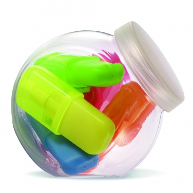 Logo trade promotional merchandise picture of: 5 highlighters in container