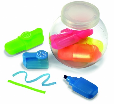 Logo trade promotional merchandise image of: 5 highlighters in container