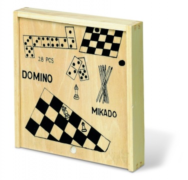 Logotrade promotional products photo of: 4 games in wooden box