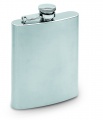 Slim hip flask 200ml, Matt Silver