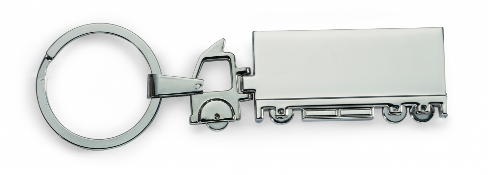 Logo trade corporate gifts picture of: Truck metal key ring Oulu