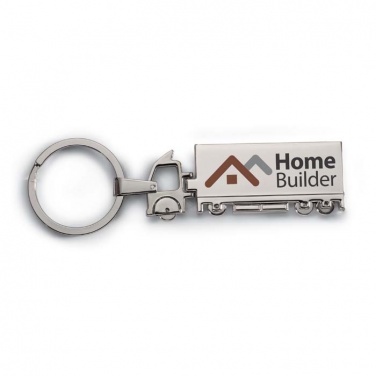 Logo trade promotional gifts picture of: Truck metal key ring Oulu