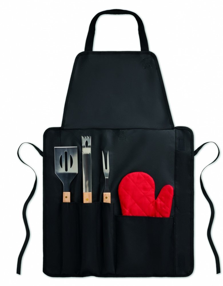 Logo trade promotional giveaway photo of: BBQ apron with BBQ tools