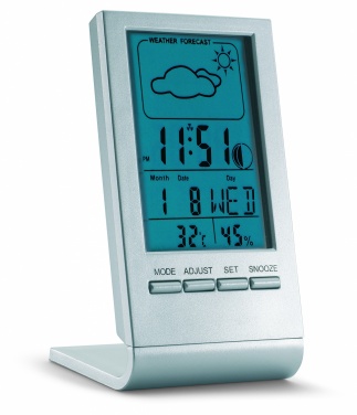 Logotrade promotional gifts photo of: Weather station with blue LCD