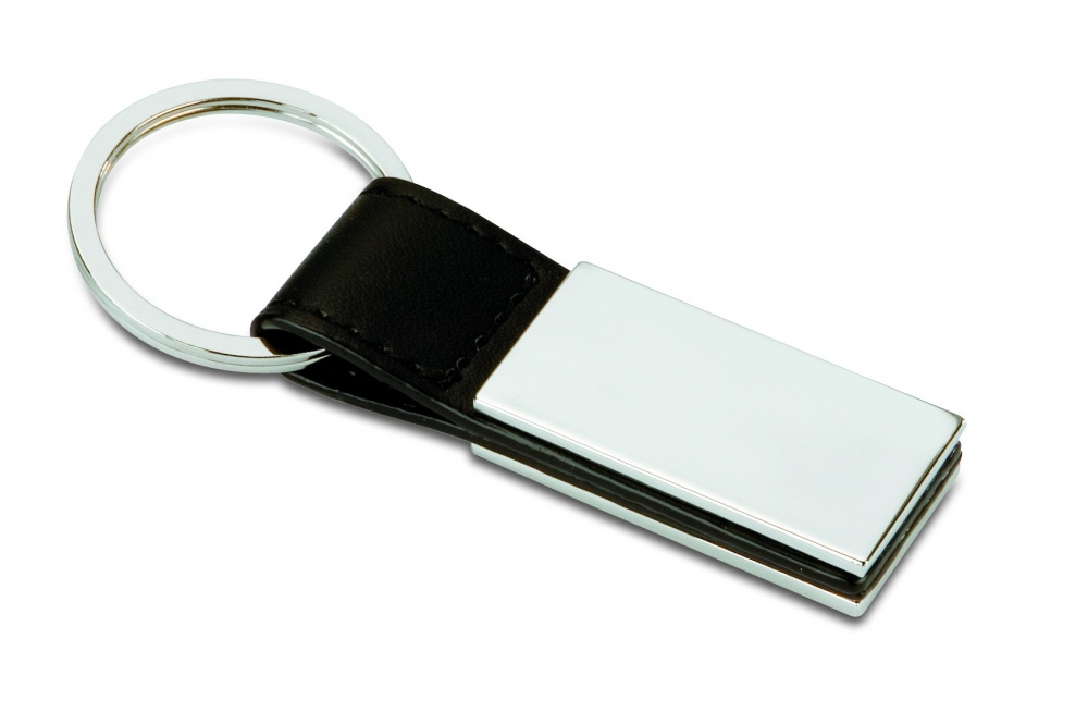 Logo trade promotional gifts picture of: PU and metal key ring Kuopio