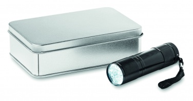 Logotrade advertising product image of: LED torch in tin box