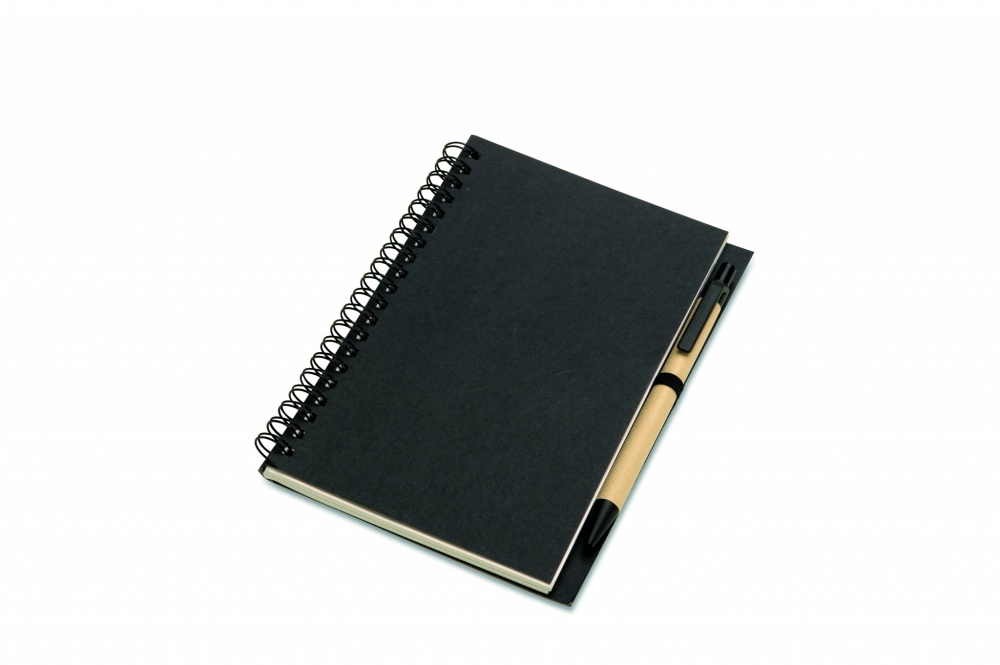 Logo trade promotional merchandise picture of: B6 Recycled notebook with pen