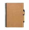 Recycled notebook with pen, Beige