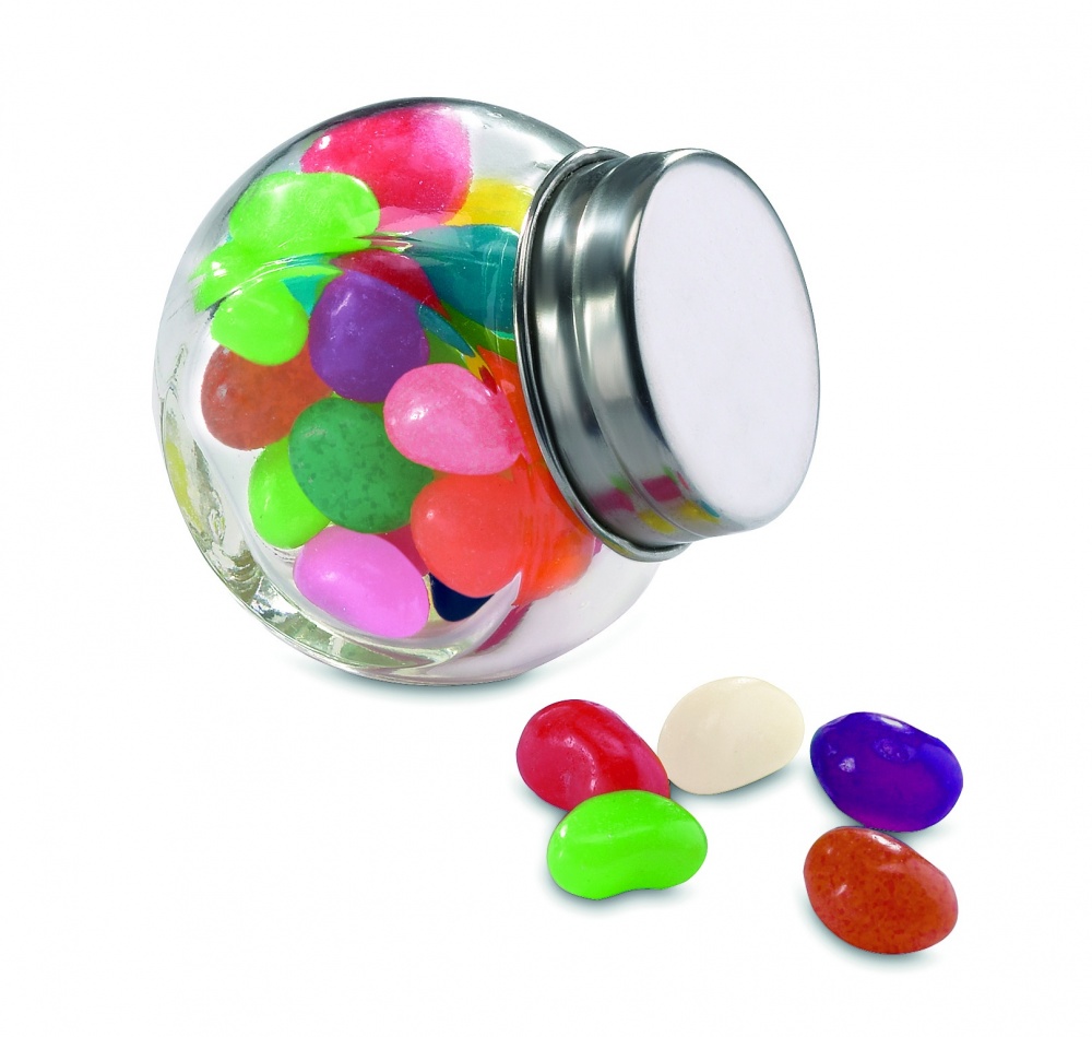 Logo trade promotional gifts image of: Glass jar with jelly beans