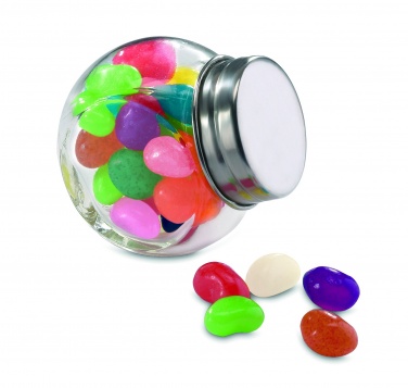 Logo trade business gift photo of: Glass jar with jelly beans