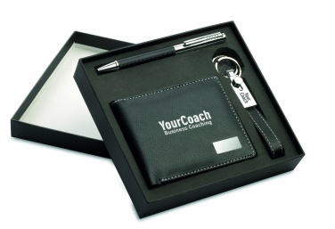 Logo trade promotional gifts image of: Ball pen key ring and wallet Lappeenranta