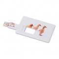 Creditcard. USB flash 4GB, White