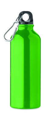 Logotrade business gift image of: 500 ml single-walled water bottle made of recycled aluminum with a carabiner